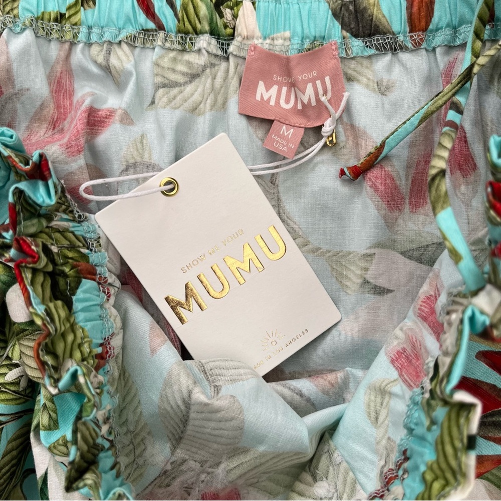 Show Me Your Mumu Angel Mini Spicy Peppers Cotton Blend Dress Sz M Tropical NWT - Picture 6 of 14